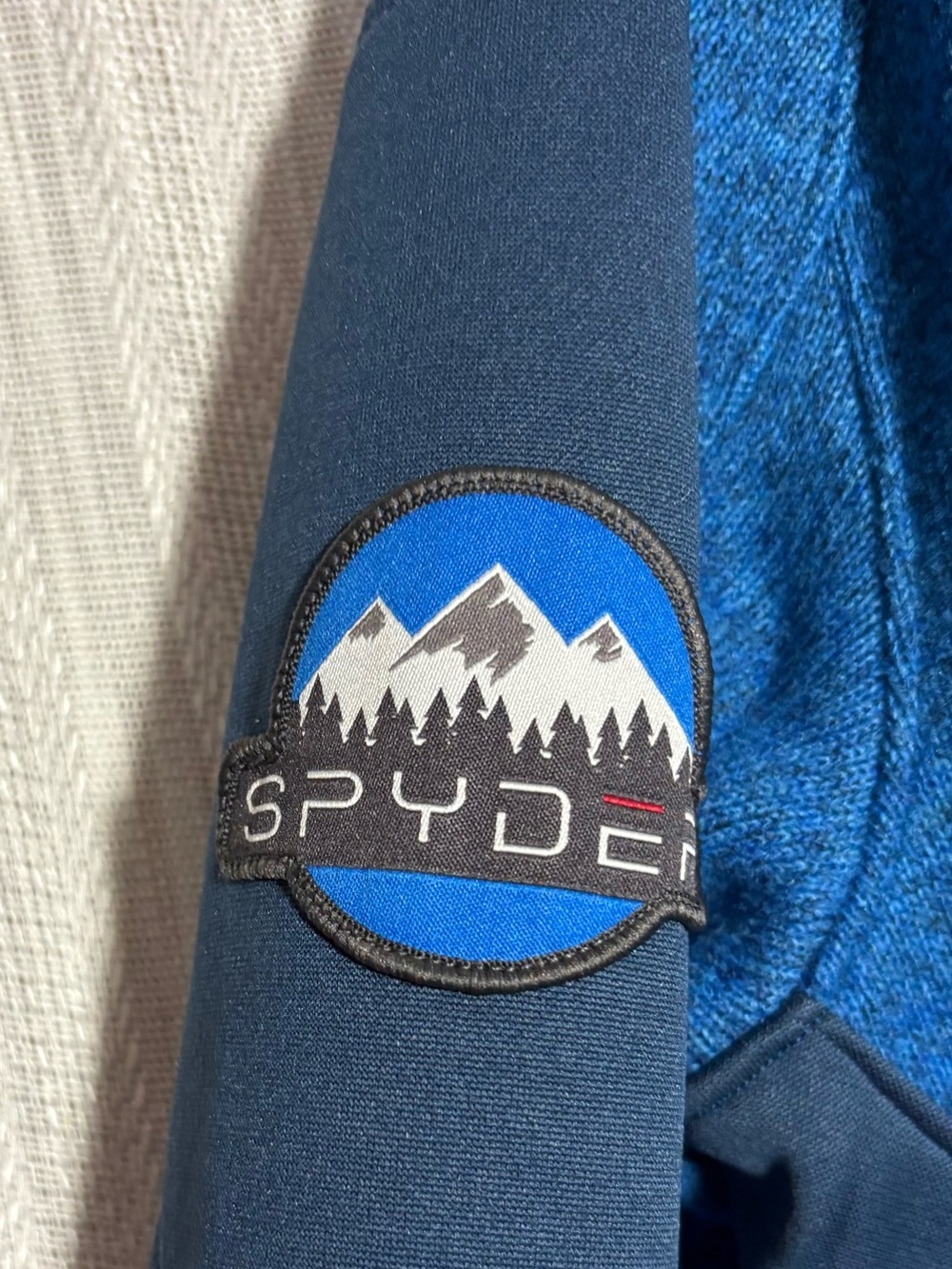 Spyder Empire Jacket Mens Size L Blue Orange Full Zip Pockets - Picture 2 of 6